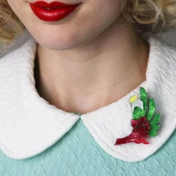Bouncing Botannical Flower Brooch