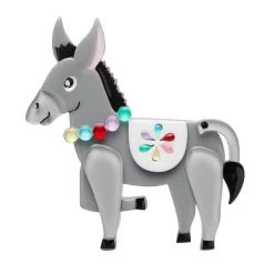 Brave Burro Donkey Brooch