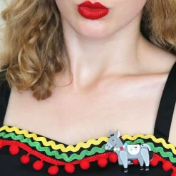 Brave Burro Donkey Brooch