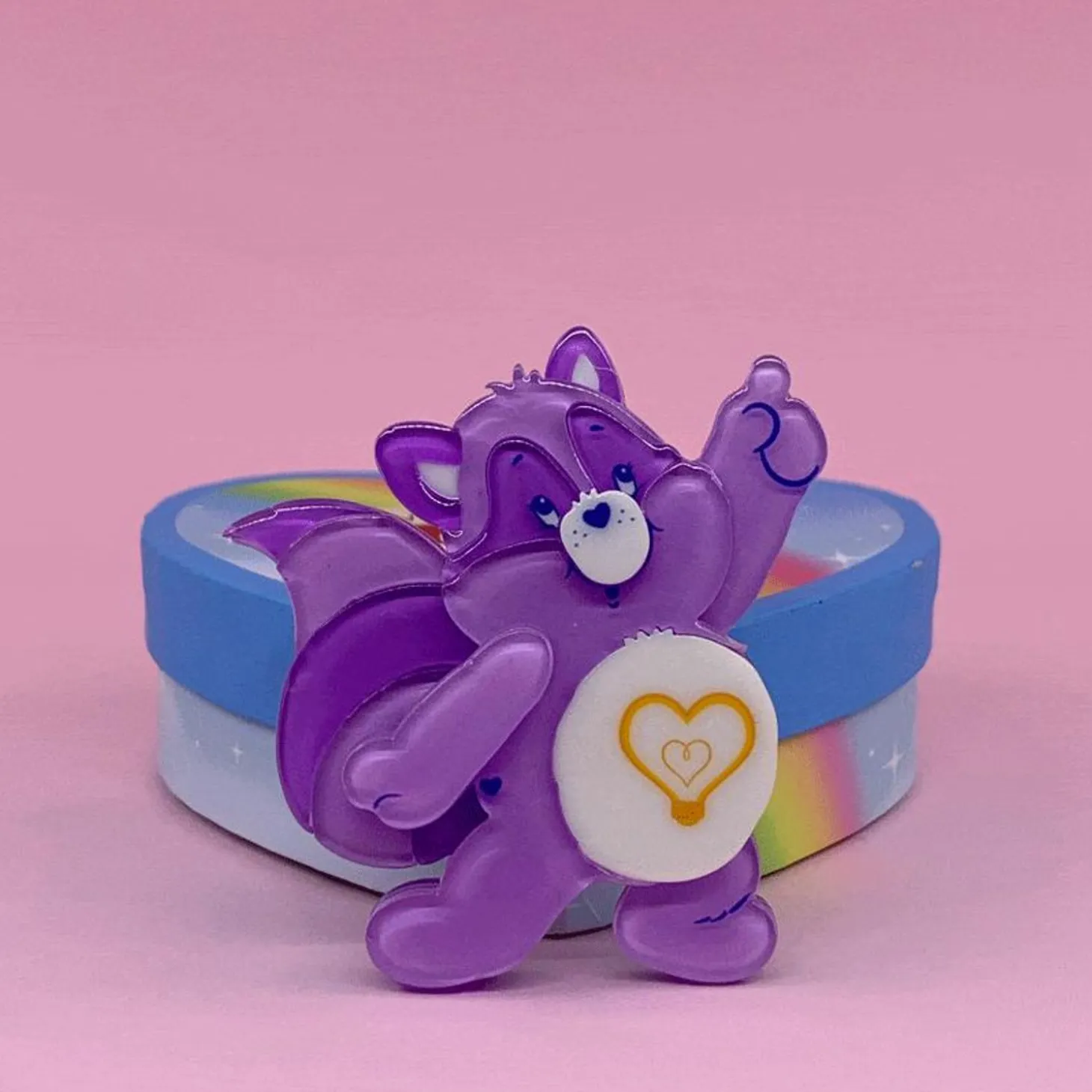 Bright Heart Raccoon Brooch