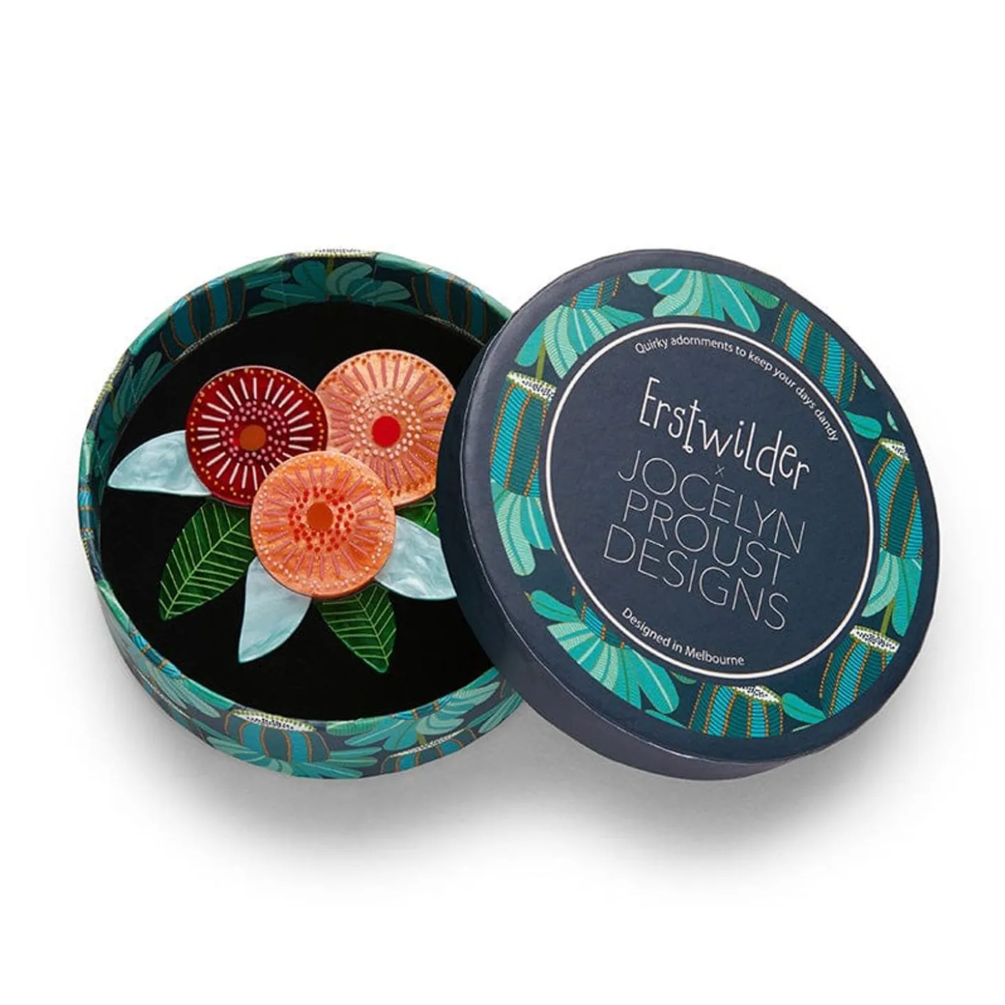 Brilliant Blossoms Flowering Gum Brooch