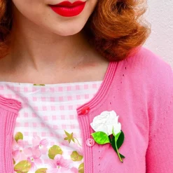Budding Romance Rose Brooch
