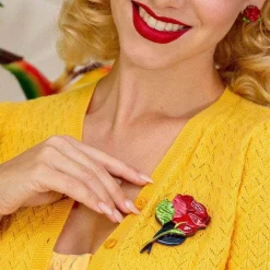 Budding Romance Rose Brooch