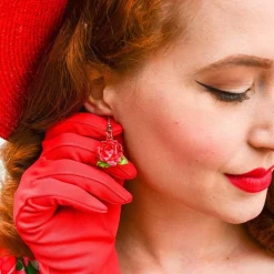 Budding Romance Rose Drop Earrings