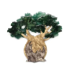 Bulbous Baobab Tree Brooch