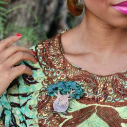 Bulbous Baobab Tree Brooch