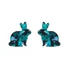 Bunny Chunky Glitter Resin Stud Earrings - Green