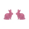 Bunny Ripple Resin Stud Earrings - Mauve