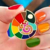 Carmel'S Colourful Chameleon Enamel Pin