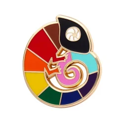 Carmel'S Colourful Chameleon Enamel Pin