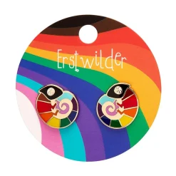 Carmel'S Colourful Chameleon Enamel Stud Earrings