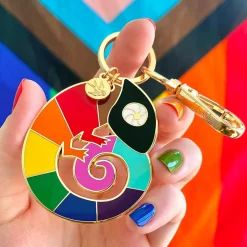 Carmel'S Colourful Chameleon Enamel Key Ring