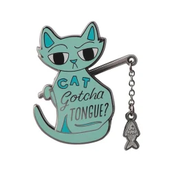 Cat Got Your Tongue Enamel Pin