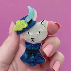 Cat In A Hat Brooch