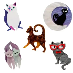 Cat Minis Brooch Set - 5 Pack