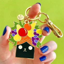Catmen Miranda Enamel Key Ring