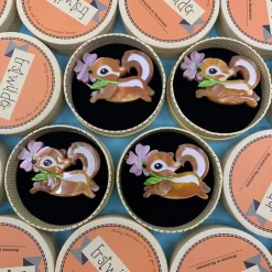 Chocolate The Chipmunk Brooch