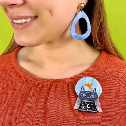 Clairvoyant Cat Brooch