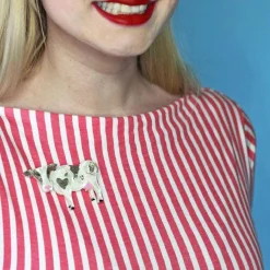 Clara-Bell Cow Brooch