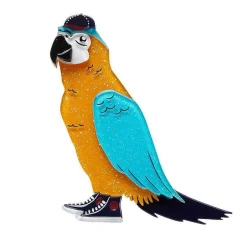Corey The Macaw Brooch