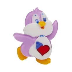 Cozy Heart Penguin Brooch