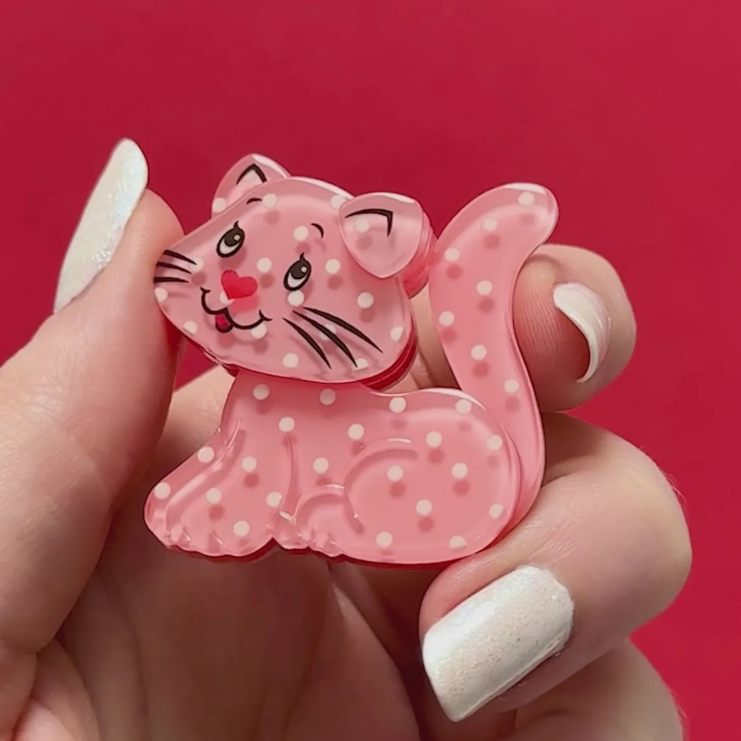 Custard Cat Mini Brooch