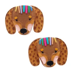Darcy The Dachshund Hair Clips Set - 2 Piece
