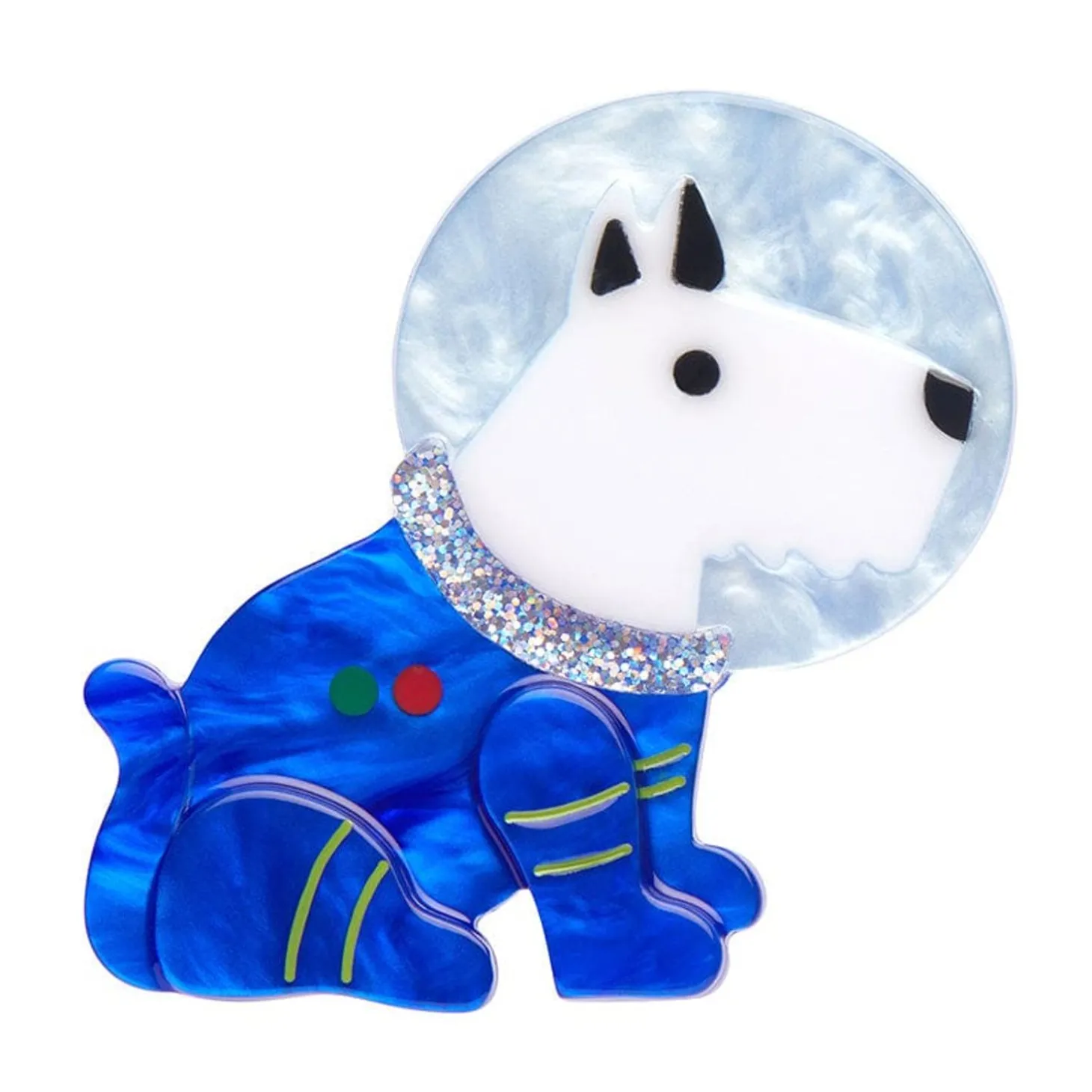 Daring Dogmonaut Brooch
