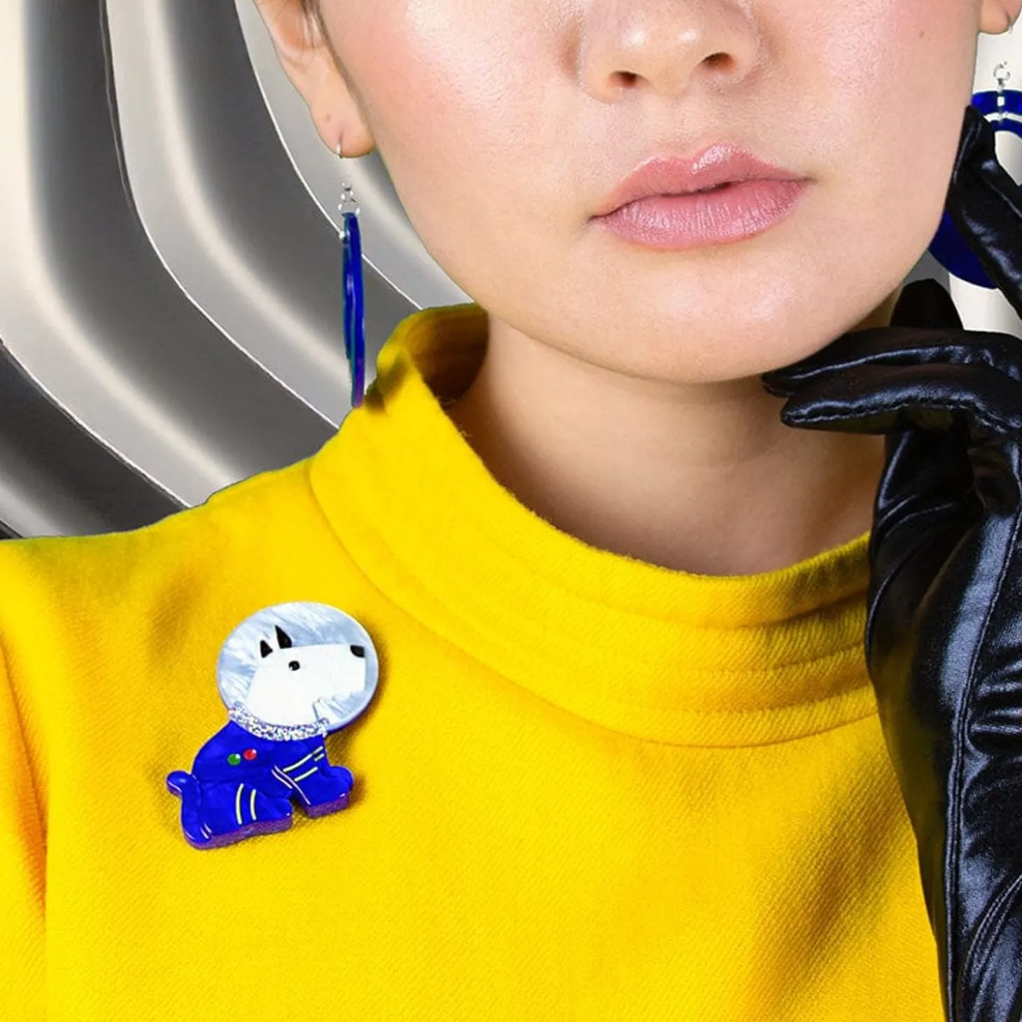Daring Dogmonaut Brooch