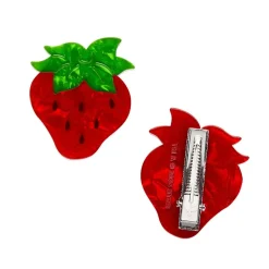 Darling Strawberry Hair Clips Set - 2 Piece