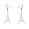 Eiffel Tower Solid Resin Drop Earrings - White
