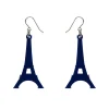 Eiffel Tower Solid Resin Drop Earrings - Blue