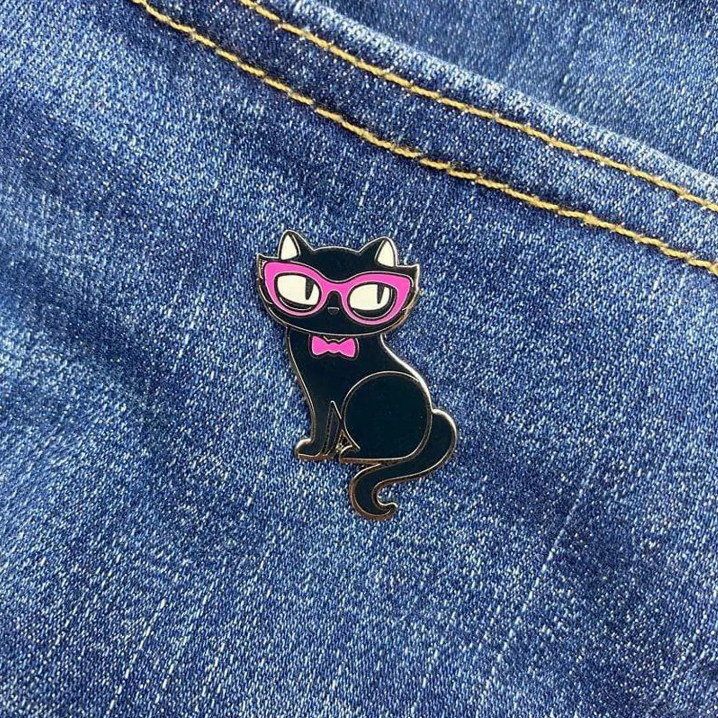 Elissa The Indie Cat Enamel Pin