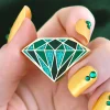 Emerald Enamel Pin