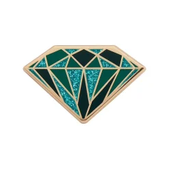 Emerald Enamel Pin