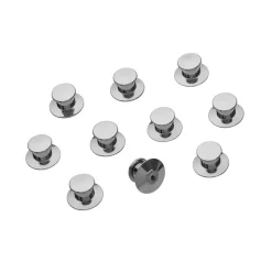 Enamel Pin Metal Locking Clasp 10-Pack - Silver