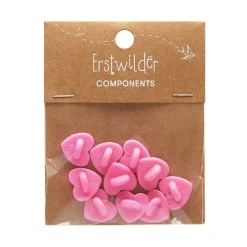 Enamel Pin Rubber Heart Locking Clasp 10-Pack - Pink