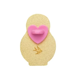 Enamel Pin Rubber Heart Locking Clasp 10-Pack - Pink