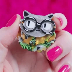 Feathered And Framed Mini Brooch