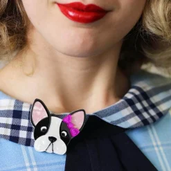 Felicia The Frenchie Dog Brooch