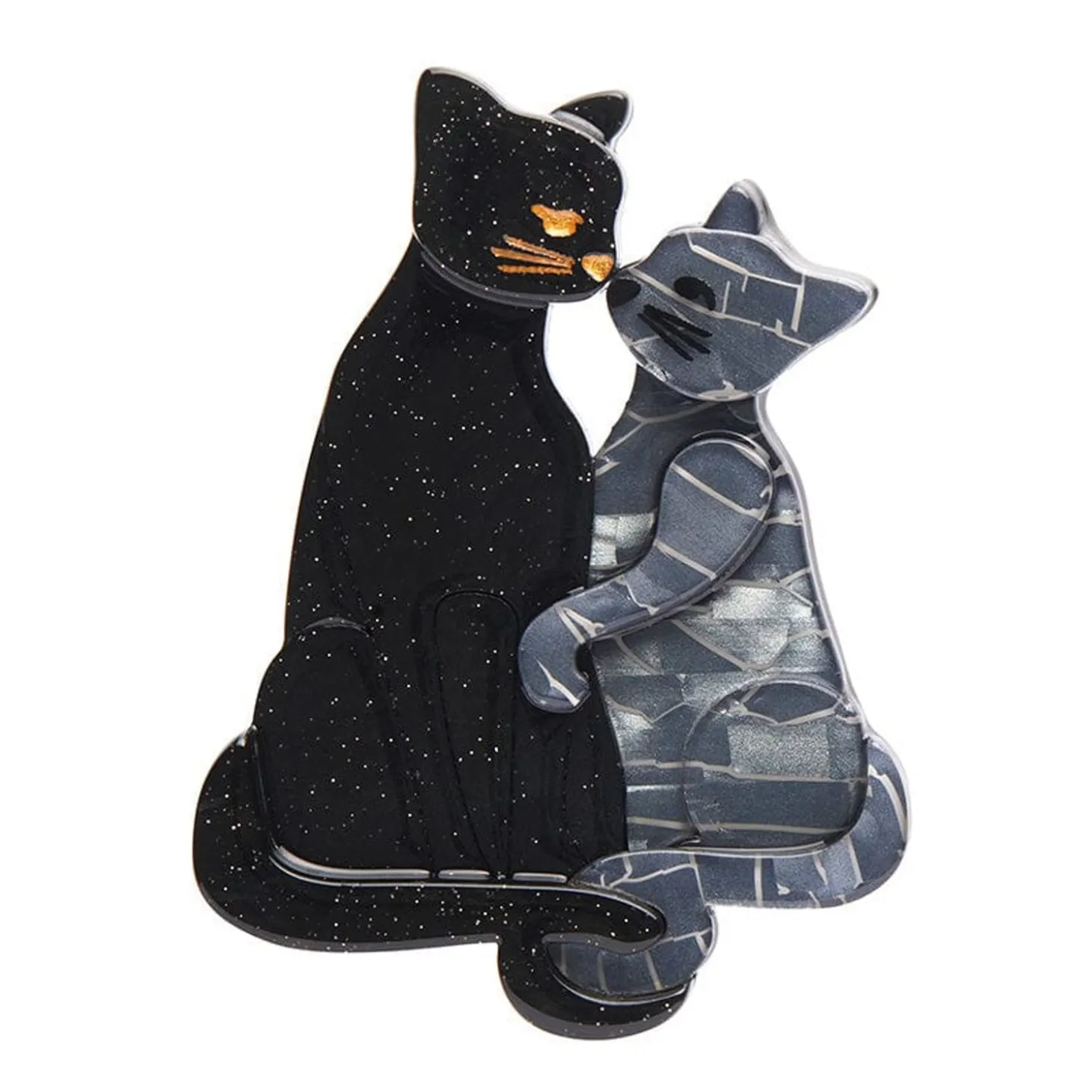 Feline Embrace Brooch