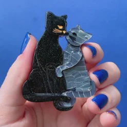 Feline Embrace Brooch