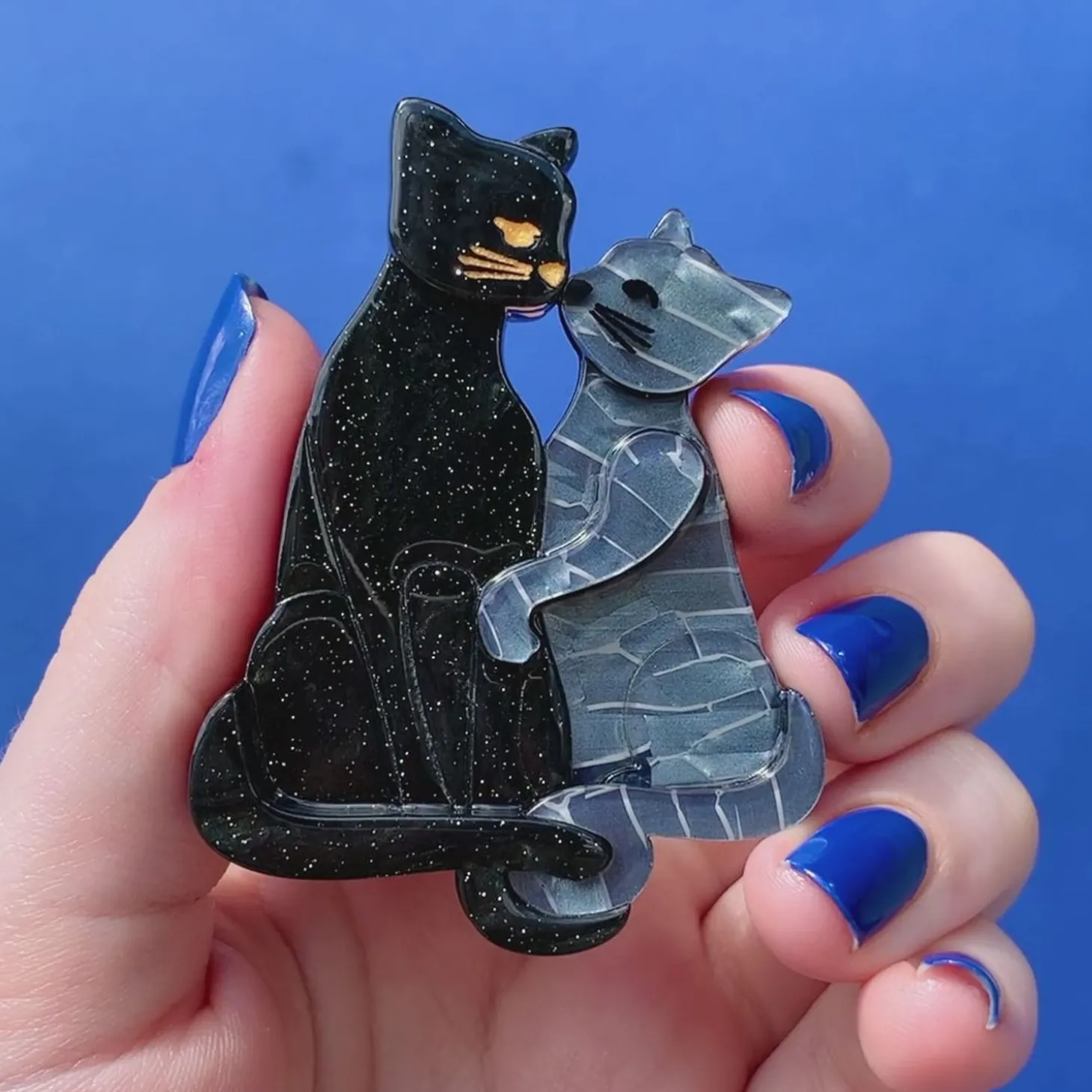 Feline Embrace Brooch