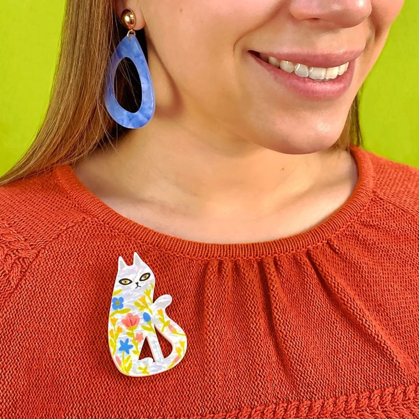 Feline Florescence Brooch