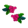 Festive Foliage Hair Clips Set - 2 Piece