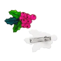Festive Foliage Hair Clips Set - 2 Piece