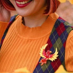 Fiery Fawkes Brooch