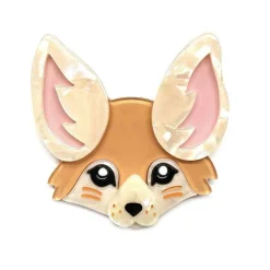 Finnicky Fennec Fox Brooch