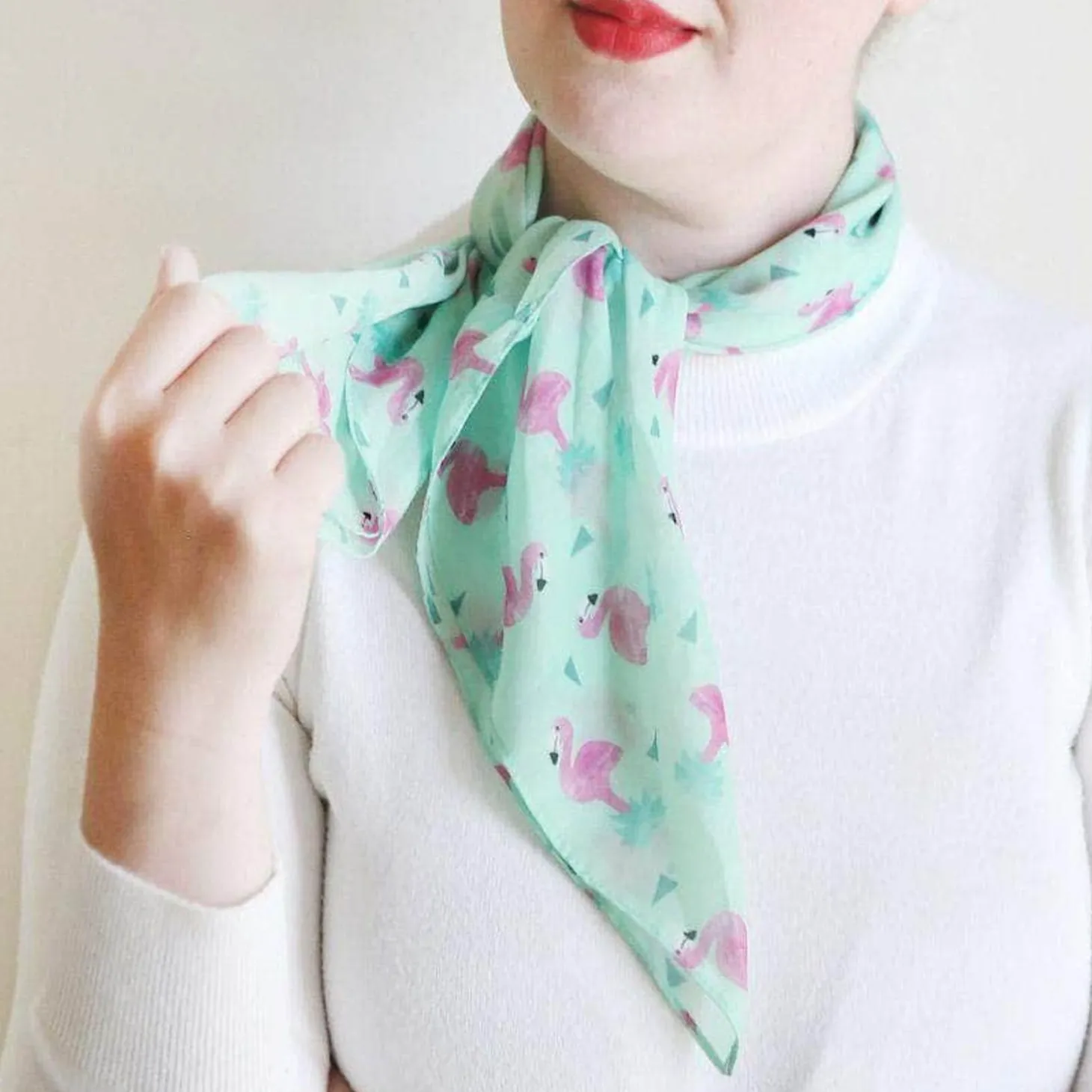 Flamboyant Flamingo Funk Head Scarf