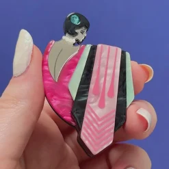 Flamingo Diva Brooch